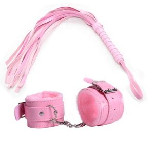 <span class=keywords><strong>Fouet</strong></span> en cuir Flogger avec menottes de sexe en peluche Set Couple Esclave SM Retenue Bondage Jeux Accessoires Femmes Sex Toys - Product Image 5
