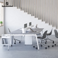 SpaceUnited Factory Wholesale Fashionable Steel Design Double Sided 2 Person Staff Desk Metal Office Furniture