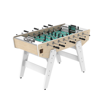 Table de baby-foot professionnelle en contreplaqué imperméable avec barres de jeu en acier inoxydable et pieds en fer pour usage extérieur