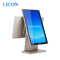 LICON 15.6+/11.6 Sistema POS Todo en Uno, Intel I5, Windows, Pantalla Táctil Capacitiva Delgada de Aleación, Caja Registradora, Bluetooth 5.2, 3 Años de Garantía