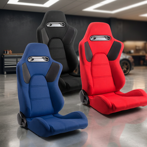 Siège de voiture de luxe modifié SSCUS XP-FABRIC, siège sport inclinable en tissu avec finition haut de gamme - Product Image 1