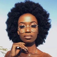 Perruque frontale complète HD en cheveux humains vierges brésiliens bruts bouclés Afro Kinky, dentelle transparente, vente en gros à prix abordable