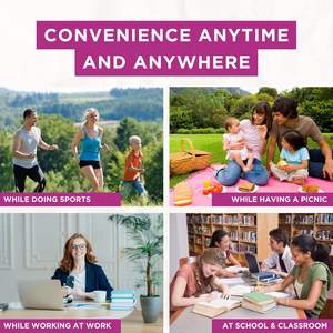 नाश्ते के कप में चम्मच के साथ पोर्टेबल अनाज कप में चम्मच और रात भर ओट्स या ओटमील कंटेनर जार - Product Image 4