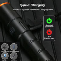Lampe torche LED rechargeable par USB, avec aimant, zoom, mini EDC, haute luminosité, étanche IP55, petite torche pour le camping et la randonnée en plein air