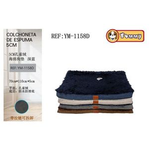 Tappetino per Animali Domestici in Velluto Pavone Blu Scuro 5cm Spesso 70*110*5CM Cuscino Confortevole per Animali - Product Image 1