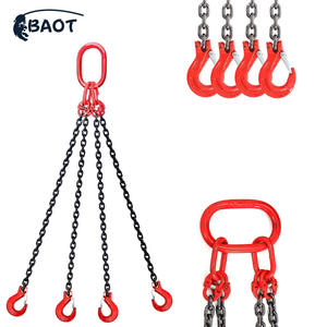 เครื่องยกโซ่โลหะผสมแบบสี่ขาสายสลิง G80โซ่โลหะผสมรอกสำหรับงานหนักรอกโซ่เชื่อมความจุ13,200ปอนด์ - Product Image 1