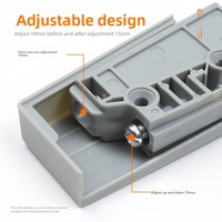 Accessoires de suspension robustes pour armoires de cuisine en ABS avec couvercle dissimulé à réglage fin, moulé sous pression avec vis - CZ-001/CZ-1018