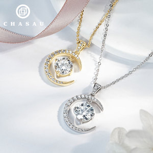 YFN Collar De Hongo De Plata De Ley 925 Con Dije De Hongo Para Mujer, 18 Pulgadas, Plata Esterlina, Circonia Cúbica