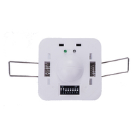 Détecteur de mouvement micro-ondes encastré au plafond 1200W, interrupteur lumineux à détecteur de mouvement micro-ondes encastré