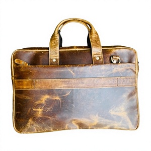 100% Genuine Leather Laptop Messenger Bags Custom Logo Print Waterproof Durable Large Capacity Multipurpose Use - Product Image 6