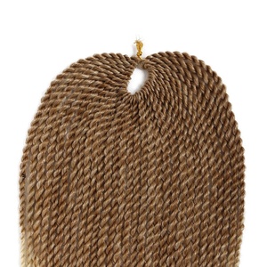 Tresses au crochet style torsades sénégalaises de 22 pouces, blond ombré, petites torsades <span class=keywords><strong>Havana</strong></span> au crochet pour femmes noires, 12 mèches/paquet - Product Image 3