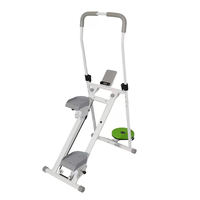 FDFIT Stepper d'escalade pliable en acier pour usage domestique avec compteur et support de téléphone, charge maximale 120 kg, blanc/noir, nouvelle version