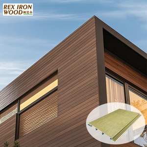 Pannello di parete impermeabile per esterni in legno a grana di alluminio composito in plastica ignifugo e resistente all'umidità per rivestimento di appartamenti - Product Image 1