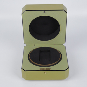 Luxury Square Wooden Watch <b>Box</b> Genuine Leather and Metal with MDF Interior Durable Elegant Storage Case for Watches - Product Image 6