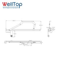 WELLTOP Neue Möbelbeschläge Verstellbares Sofa-Scharnier Metall-Rückenlehnenmechanismus Bettmechanismus mit Rollen für Wohnzimmer und Schule