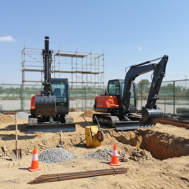 KN75C 6t Tracked Excavator for Residential Building Basement Excavation, Crushing, Tree Pit Digging, and Forest Clearing