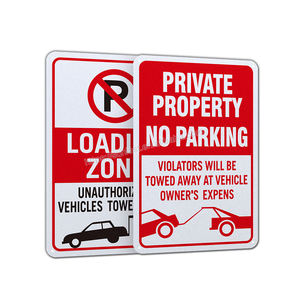 Panneau d'avertissement en métal personnalisé Entrez à vos propres risques, panneaux de sécurité d'avertissement, panneau réfléchissant en aluminium de 0.6mm protégé contre les UV et résistant aux intempéries - Product Image 4