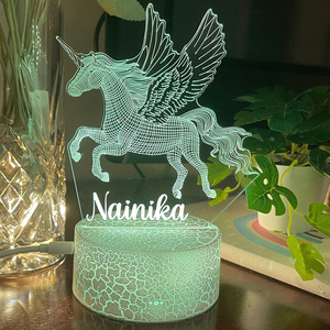 Lampe de décoration d'intérieur à LED RVB 3D en gros avec base ronde fissurée Veilleuse OEM personnalisée pour Noël Application extérieure - Product Image 1