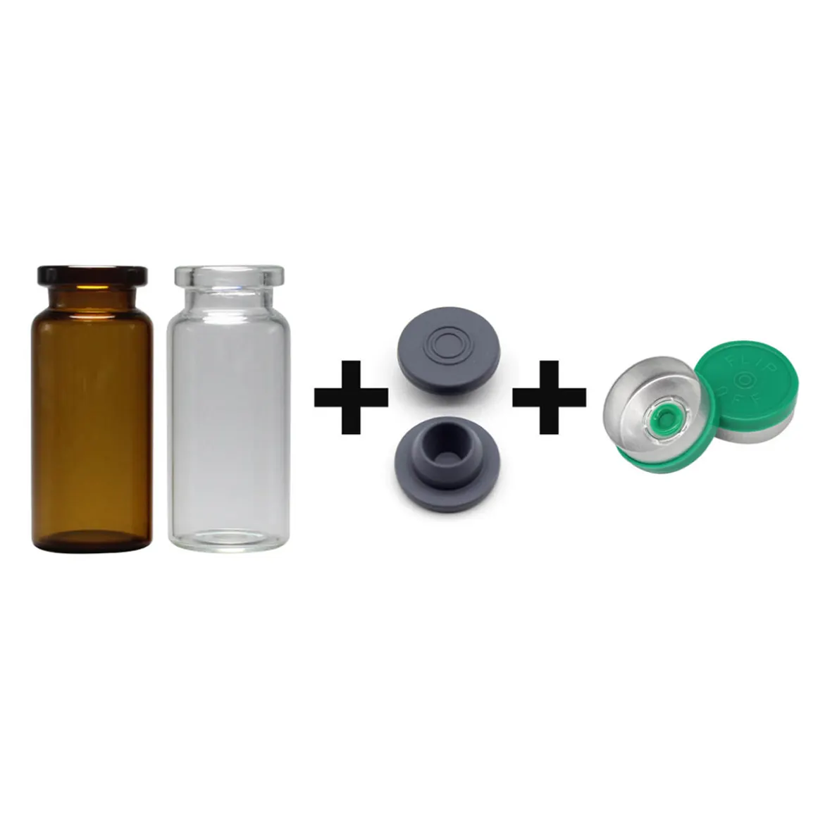 Personnaliser les flacons en verre pharmaceutique clair ou ambré de 2ml 5ml 10ml 15ml 30ml