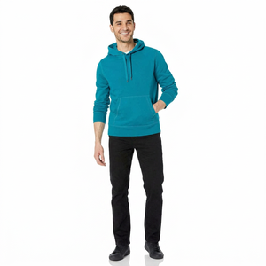 Wholesale Polyester/Cotton French Fleece Pullover <b>Hoodies</b> Men Winter Sports Sweatshirts Breathable Quick Dry Customized Front - Product Image 1