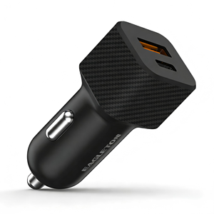 Caricabatterie da Auto a Doppia Porta USB-A + USB-C PD 25W QC 3.0, Ricarica Rapida, Compatto e Portatile per Telefoni e <span class=keywords><strong>Tablet</strong></span> - Product Image 3