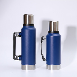 Acero inoxidable <span class=keywords><strong>1000ml</strong></span> 1400ML Clásico Vacío Aislado Boca ancha Camping Viaje Botella verde Termo Taza Mantener caliente y frío - Product Image 2