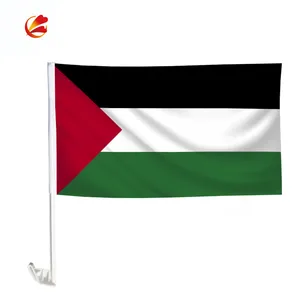 Personalizado auto nacional país bandeira Palestina bandeiras janela do carro