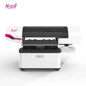 6090 Cm Uv Flatbed Printer Mini Led Nocai Thuisgebruik Uv Digitale Printer Met Roterende Apparaat