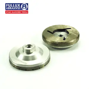 Fullux Snail Lock Diamond-muela de copa de molienda de borde continuo para máquina pulidora en húmedo de granito y mármol