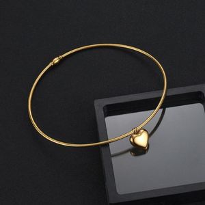 18K Pvd Gold Plated Customized Jewelry Luxury Magnetic Chain Heart Pendants for <b>Choker</b> Necklace Mature Woman Jewelry Set - Product Image 2