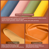 Cuir PU KEMERLIN gaufré en microfibre, résistant à l'eau, épaisseur 1,6 mm, pour ameublement, sacs, chaussures YHG005