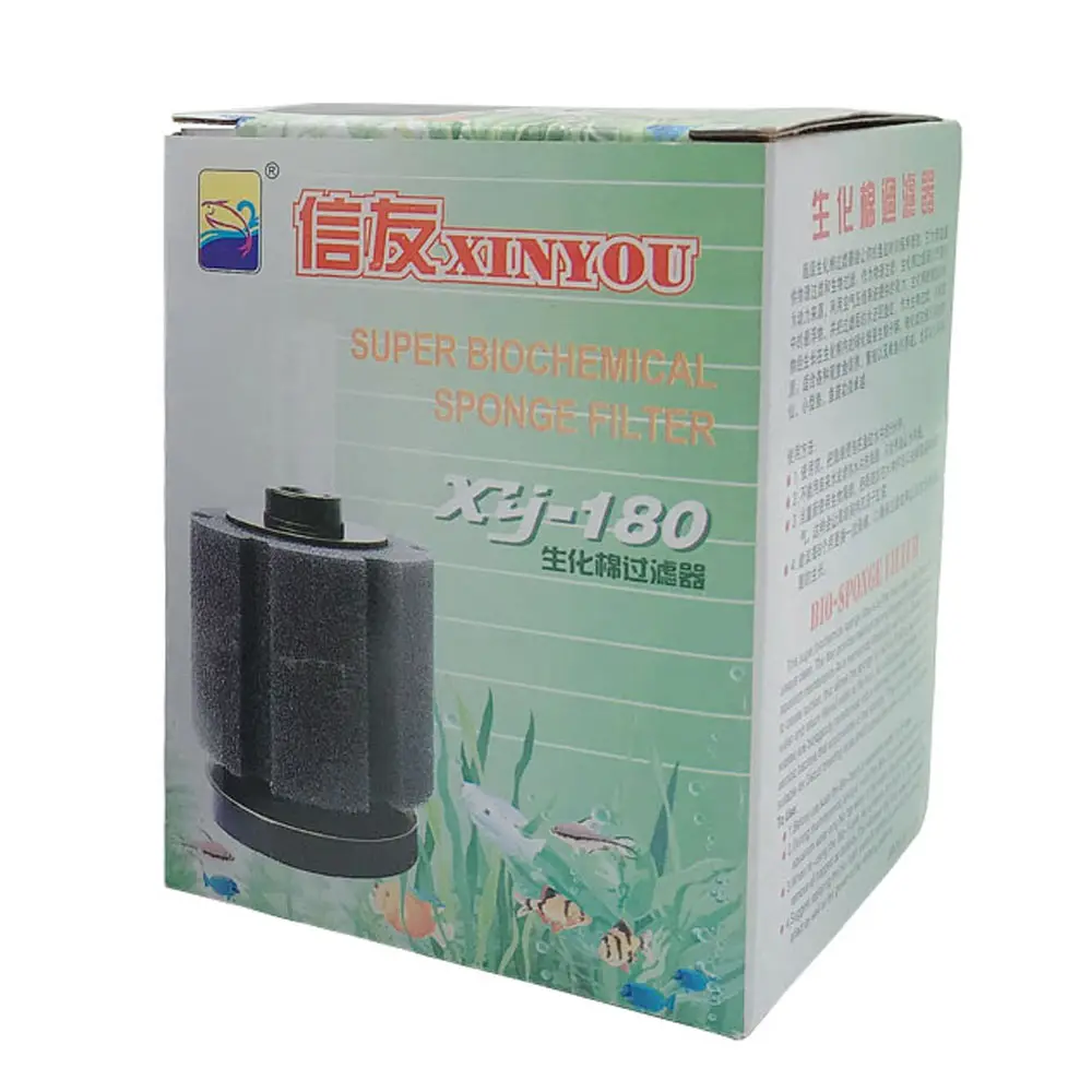 XINYOU Filtro de acuario tanque pequeño XY180 hogar filtro de esponja de agua