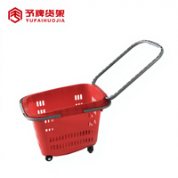 Chariot de courses pliable 45L/35L, structure en maille écologique, roues en PU de 4 pouces, poignée réglable, utilisation intérieure/extérieure