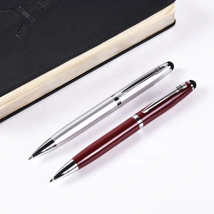NMHHL-016A New Luxury metallic promotional custom logo ball pen stylus metal pen for gift