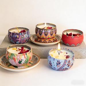 Bougie parfumée sans flamme en métal de luxe, écologique, en cire de soja, portable, pour aromathérapie, Thanksgiving, Noël - Vente en gros usine - Product Image 3