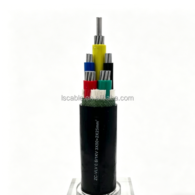 VV VLV PVC Power Cable 0.6/1kV Copper Aluminum Conductor XLPE Insulated 3 Core 4 Core Coaxial Cable Approved for Factory