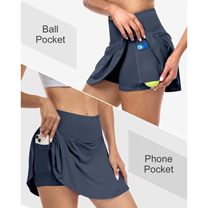 <span class=keywords><strong>Jupe</strong></span> courte de sport de <span class=keywords><strong>golf</strong></span> respirante en polyester-spandex de haute qualité pour femmes avec logo personnalisable <span class=keywords><strong>Jupe</strong></span> courte à séchage rapide - Product Image 3