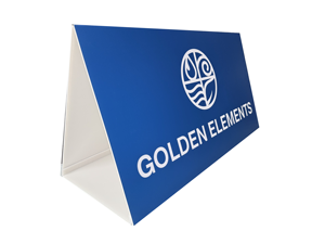 Tablero de exhibición triangular independiente de señal de evento Toblerone PVC impreso personalizado <span class=keywords><strong>para</strong></span> césped hecho de material plástico duradero - Product Image 2