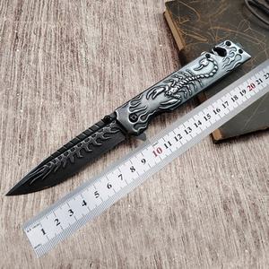 มีดพับ Scorpion Relief Stone Wash ด้ามสแตนเลส ปรับแต่งได้ ระดับ OEM สำหรับ DIY EDC และแคมป์ปิ้ง - Product Image 6
