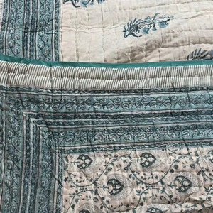 Wholesale Price Rajasthani Handmade Vintage Ethnic <b>Kantha</b> <b>Quilt</b> Hand Stitched Cotton <b>Kantha</b> <b>Quilt</b> Patchwork <b>Quilt</b> for Hotel Uses - Product Image 1