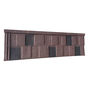 Tuiles de métro plaques de toiture matériaux de construction construction de maison <span class=keywords><strong>style</strong></span> japonais tuile de couverture en métal revêtue de pierre - Product Image 2