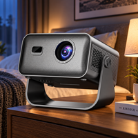 Mini projecteur LED, systèmes de cinéma maison, résolution native 1080p, Smart Android TV, LCD 3D, sans fil, plafond, écran extérieur, portable, Pico LED
