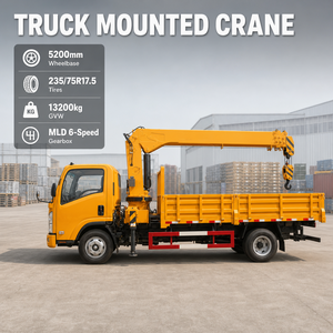 6.3 Ton <strong>Crane</strong> Truck 235/75R17.5 Radial Tires 13200kg Load Capacity 4x2 Lorry Mounted <strong>Crane</strong> for Farm and Estate Material Supply - Product Image 3