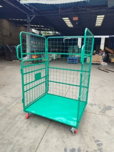 <span class=keywords><strong>Chariot</strong></span> logistique pliable en acier renforcé à 3 niveaux, robuste, <span class=keywords><strong>avec</strong></span> étagères antidérapantes et résistantes à la charge - Product Image 1