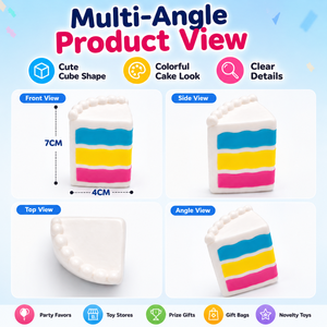 ของเล่นบีบก้อนเค้กหลากสีสัน ของเล่นนุ่มนิ่ม บรรเทาความเครียด ของขวัญ - Product Image 4