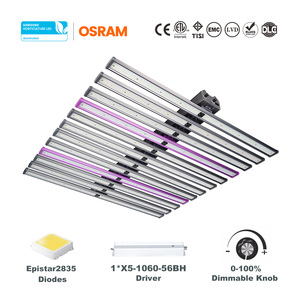 ไฟปลูกต้นไม้ LED 1060W สเปกตรัมเต็ม UV IR พับได้ ปรับความสว่างได้ สำหรับปลูกพืชเชิงพาณิชย์ ระบบไฮโดรโปนิกส์ ฟาร์มแนวตั้ง ปลูกผักสลัด ปลูกดอกไม้ - Product Image 3