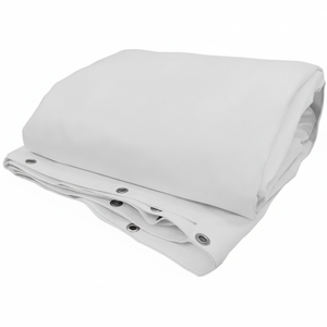 Housse de voiture en polyéthylène imperméable blanche ITALFROM avec œillets, taille 3x4 mètres - Product Image 1