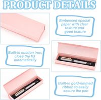 Boîte en papier PR de luxe rose prune magnétique haut de gamme avec design pliable, papier perlé, emballage cadeau exquis pour boîte à stylos