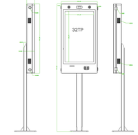 Dispositivos de señalización digital a prueba de agua para exteriores, quiosco LCD de Metal para publicidad, caja de negocios, quiosco de pantalla táctil, LED blanco y blanco