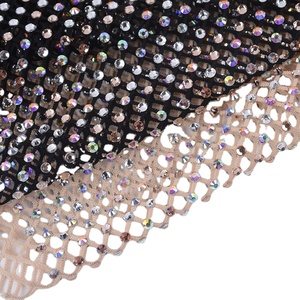 Nhà Máy bán hàng trực tiếp <span class=keywords><strong>2025</strong></span> căng đàn hồi Net TRIM Tinh thể thủy tinh Rhinestone lưới vải cho vải giày túi - Product Image 5